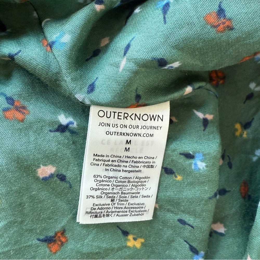 Outerknown La Luna Cami Dress Silk Cotton Floral Midi M - Picture 3 of 9